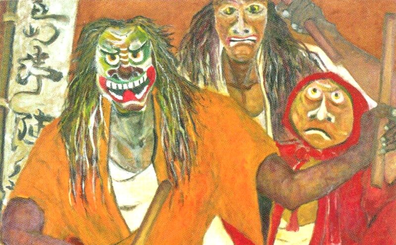 ★真作★ 旭日嘎(シゴラカ) 故郷の人 油絵 貴重作品 柏崎市・大図さんの油彩「御陣乗太鼓」が首相官邸に飾られる | 柏崎日報社